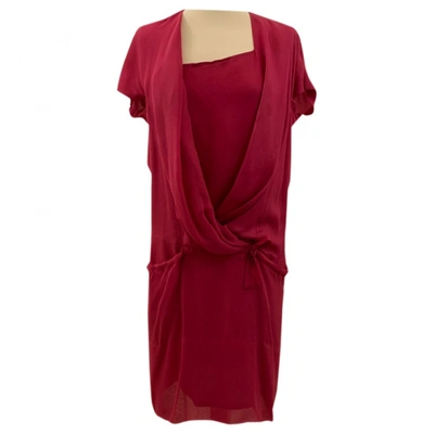 Pre-owned Chloé Silk Mid-length Dress In Red