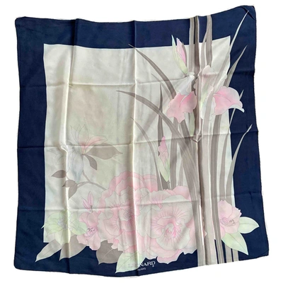 Pre-owned Leonard Silk Handkerchief In Navy
