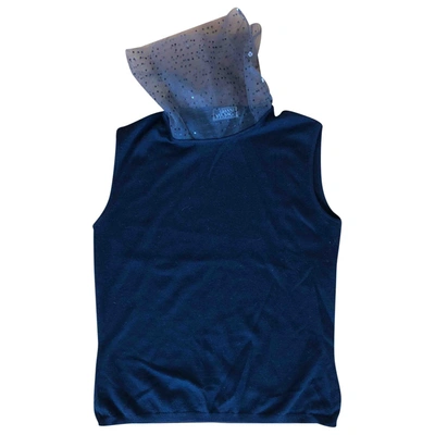 Pre-owned Versace Wool Vest In Blue