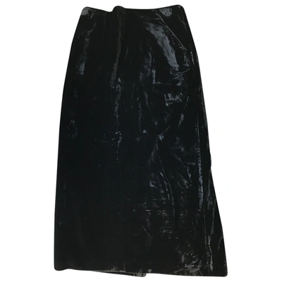 Pre-owned Cacharel Velvet Maxi Skirt In Black