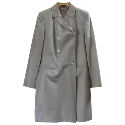 Pre-owned Gucci Silk Coat In Grey