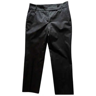 Pre-owned Hugo Boss Straight Trousers In Black