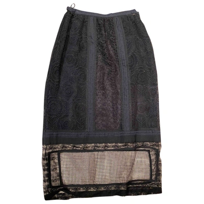 Pre-owned Rochas Mid-length Skirt In Black