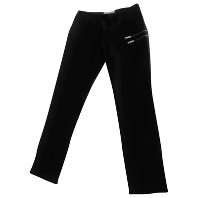 Pre-owned Blumarine Wool Straight Trousers In Black