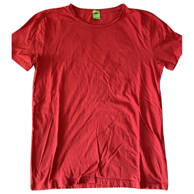 Pre-owned Hugo Boss Red Cotton T-shirts