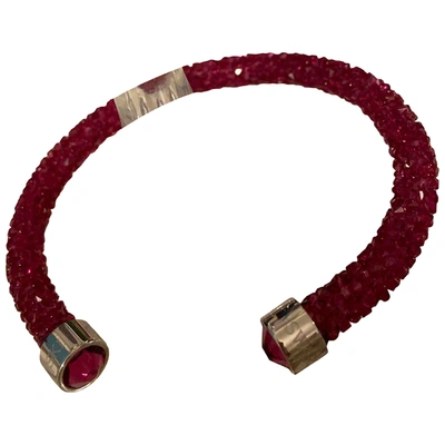 Pre-owned Swarovski Crystal Bracelet In Purple