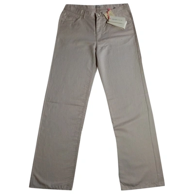 Pre-owned See By Chloé Linen Straight Pants In Grey