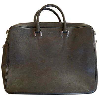 Pre-owned Givenchy Leather Satchel In Black