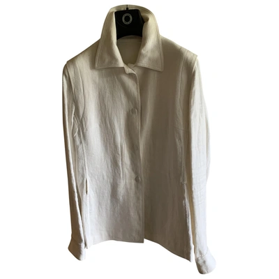 Pre-owned Costume National Linen Jacket In Beige