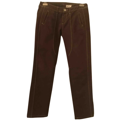 Pre-owned La Perla Slim Pants In Brown
