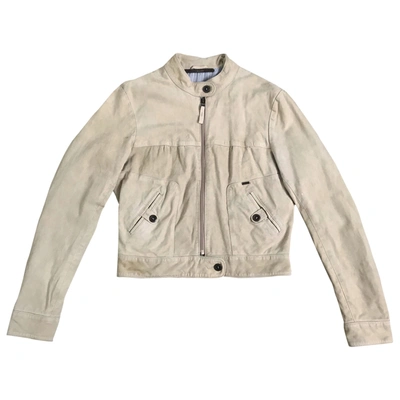 Pre-owned Chevignon Biker Jacket In Beige