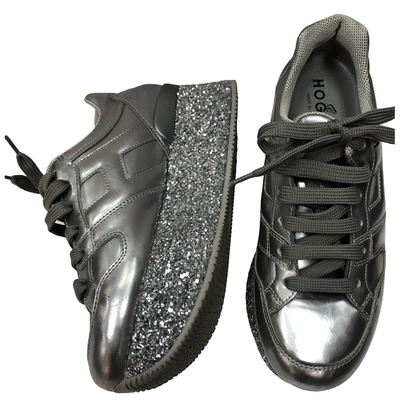 Pre-owned Hogan Leather Lace Ups In Silver