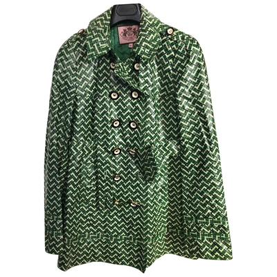 Pre-owned Juicy Couture Trench Coat In Green
