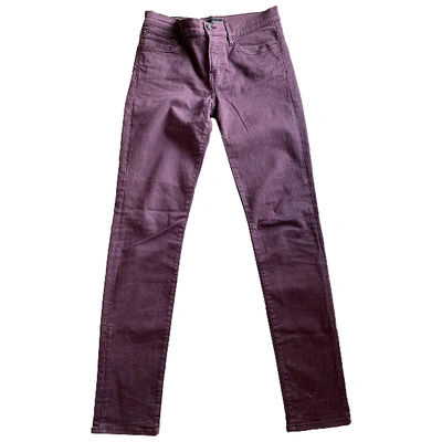 Pre-owned The Kooples Straight Pants In Purple