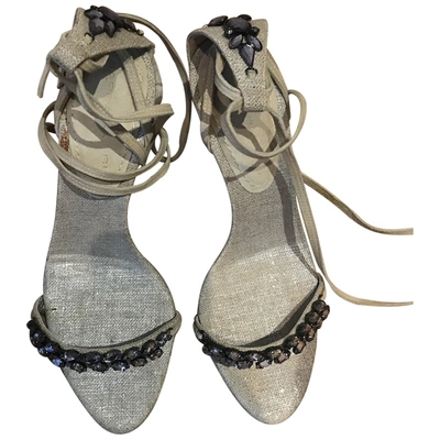 Pre-owned Barbara Bui Cloth Sandal In Beige