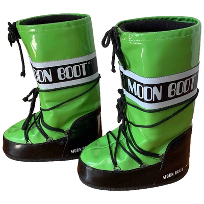 Pre-owned Moon Boot Green Boots
