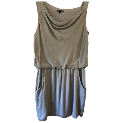 Pre-owned Theory Silk Dress In Grey