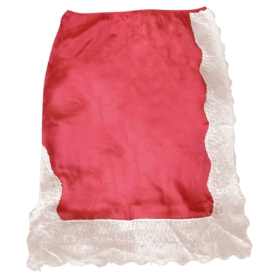 Pre-owned Pinko Silk Mid-length Skirt In Red