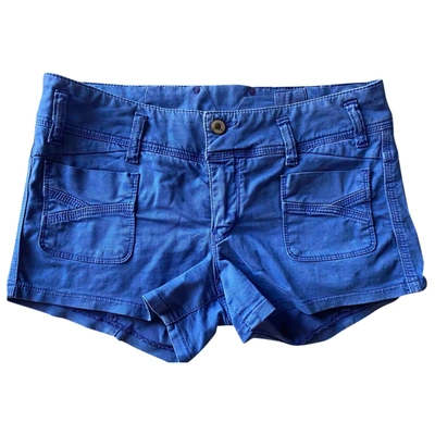 Pre-owned Guess Blue Cotton Shorts