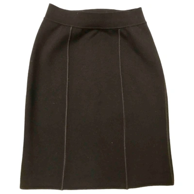 Pre-owned Browns Wool Mini Skirt In Black