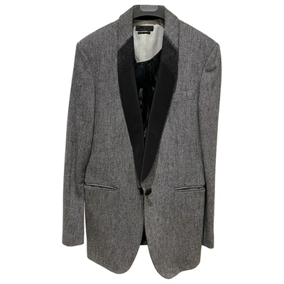 Pre-owned Alexander Mcqueen Wool Waistcoat In Grey