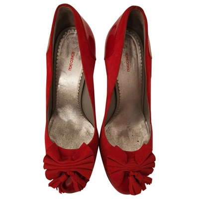 Pre-owned Romeo Gigli Leather Heels In Red