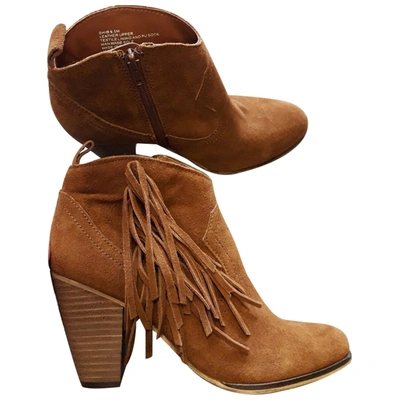 Pre-owned Steve Madden Western Boots In Brown