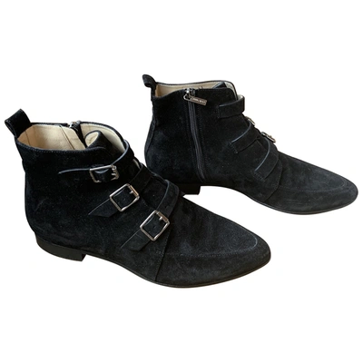 Pre-owned Jimmy Choo Buckled Boots In Black
