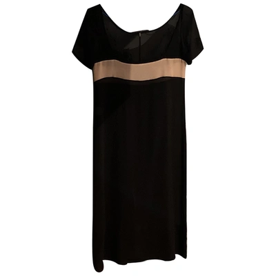 Pre-owned Alessandro Dell'acqua Silk Mid-length Dress In Black