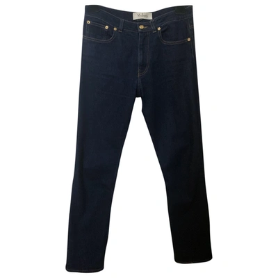 Pre-owned Mulberry Straight Jeans In Blue