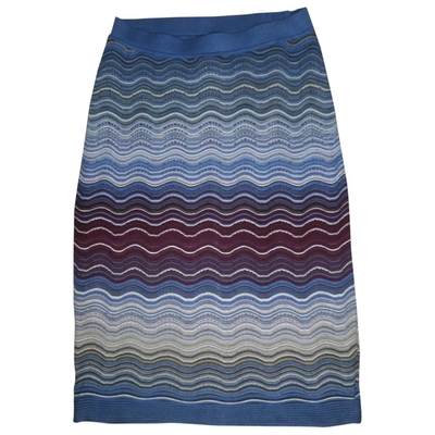 Pre-owned M Missoni Mid-length Skirt In Blue
