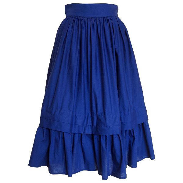 Pre-owned Dior Blue Cotton Skirt | ModeSens