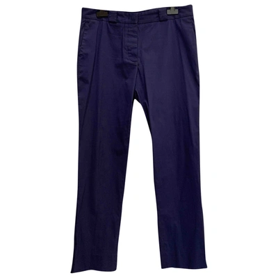 Pre-owned Prada Straight Trousers In Blue
