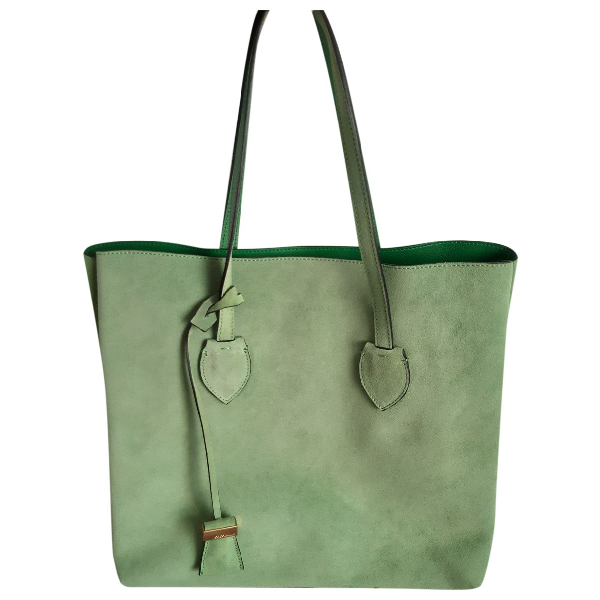 Pre-Owned Coccinelle Green Suede Handbag | ModeSens