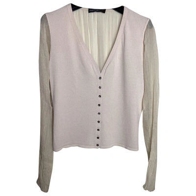 Pre-owned Marc Cain Silk Cardigan In Pink