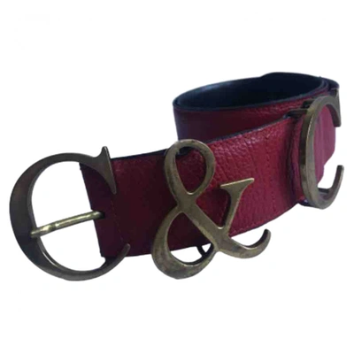 Pre-owned Moschino Cheap And Chic Leather Belt In Red