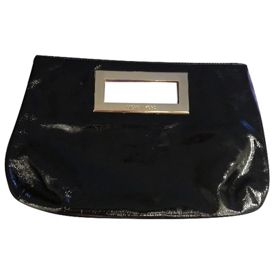 Pre-owned Michael Kors Black Patent Leather Clutch Bag