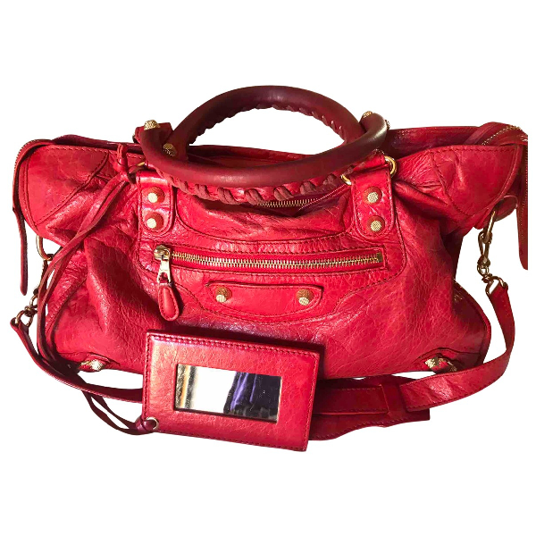 Pre-owned Balenciaga City Red Leather Handbag | ModeSens