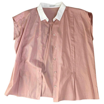 Pre-owned Miu Miu Pink Cotton Top
