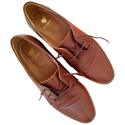 Pre-owned Bobbies Leather Lace Ups In Brown