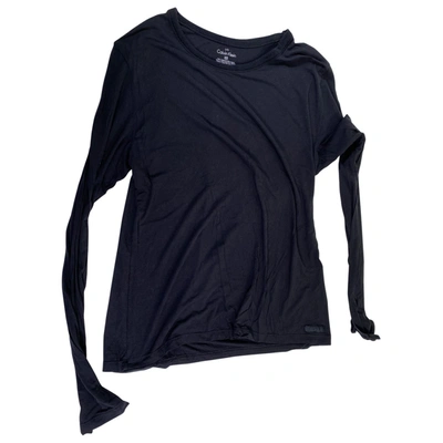 Pre-owned Calvin Klein Jersey Top In Black