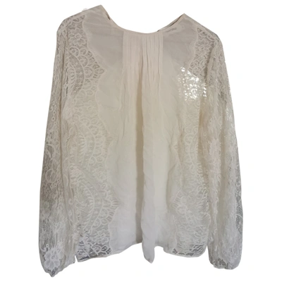 Pre-owned Magali Pascal Lace Blouse In White