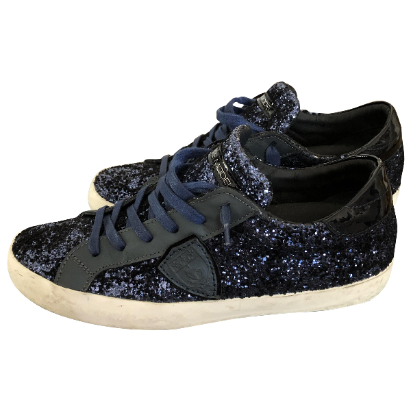 navy sparkly trainers