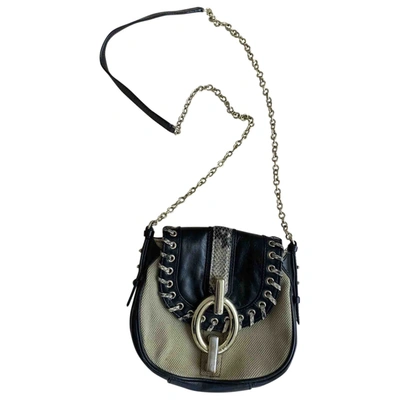 Pre-owned Diane Von Furstenberg Leather Crossbody Bag In Khaki
