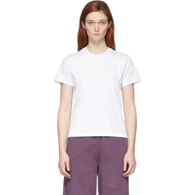 Danielle Cathari White Deconstructed T-shirt In White/plum