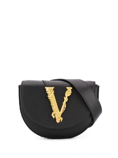 Versace Women's Black Leather Belt Bag