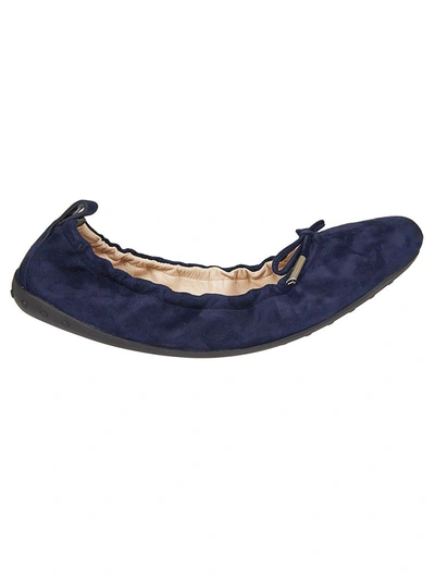 Tod's Women's Blue Leather Flats