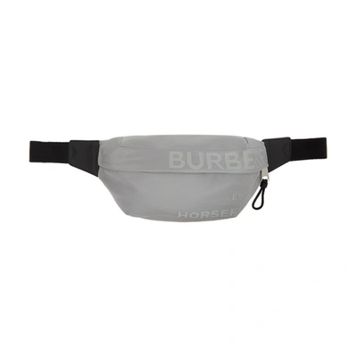 Burberry Horseferry Print Econyl® Sonny Bum Bag In Cloud Grey