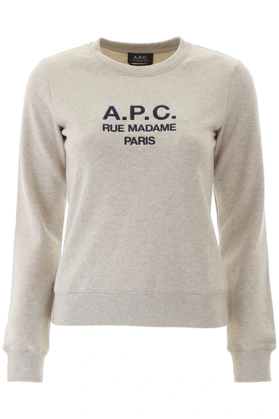 A.p.c. Tina Sweatshirt In Grey
