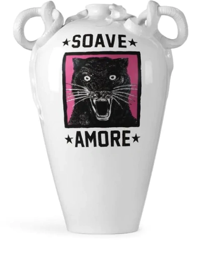 Gucci Panther Vase In White